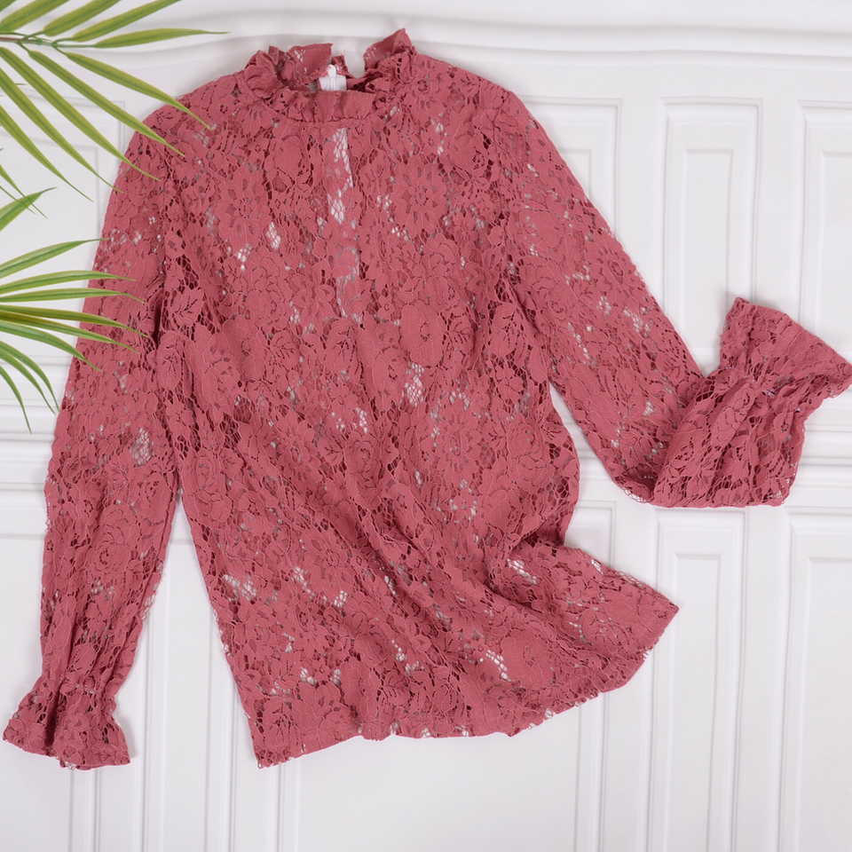 Blouse en Dentelle Fine pour Femme