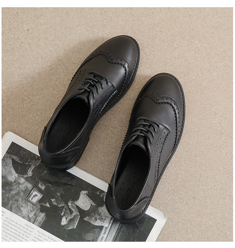 Chaussures  en Cuir avec Lacets, Style Britannique