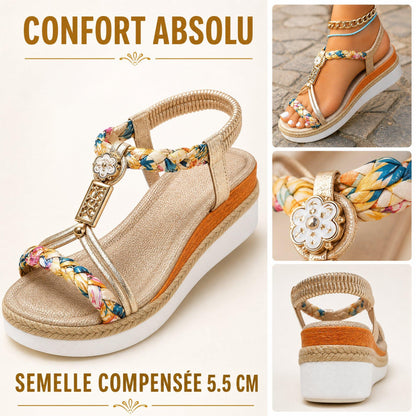 Sandales Femme Confort Élégance Florale