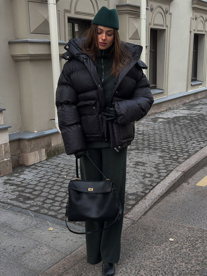Chivogue Manteau Matelassé à Capuche