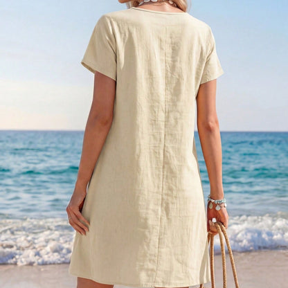 Robe Tendance Femme avec Poches et Zip