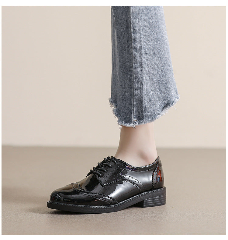 Chaussures  en Cuir avec Lacets, Style Britannique