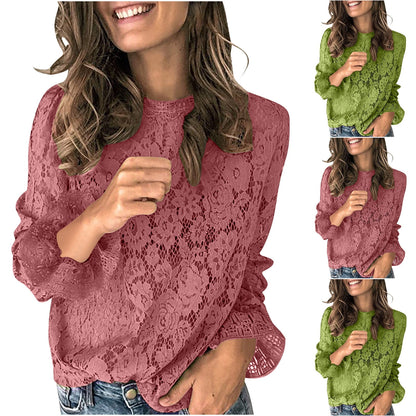 Blouse en Dentelle Fine pour Femme