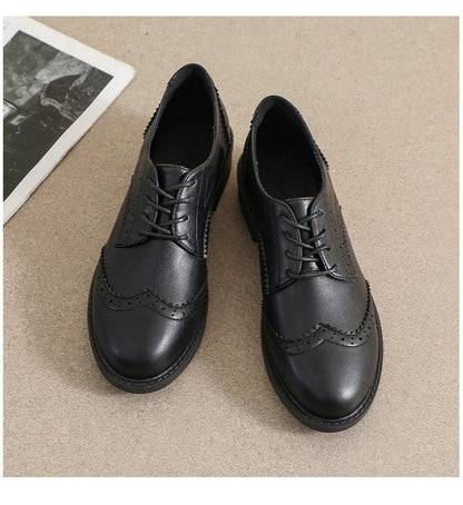 Chaussures  en Cuir avec Lacets, Style Britannique