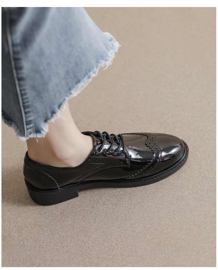 Chaussures  en Cuir avec Lacets, Style Britannique