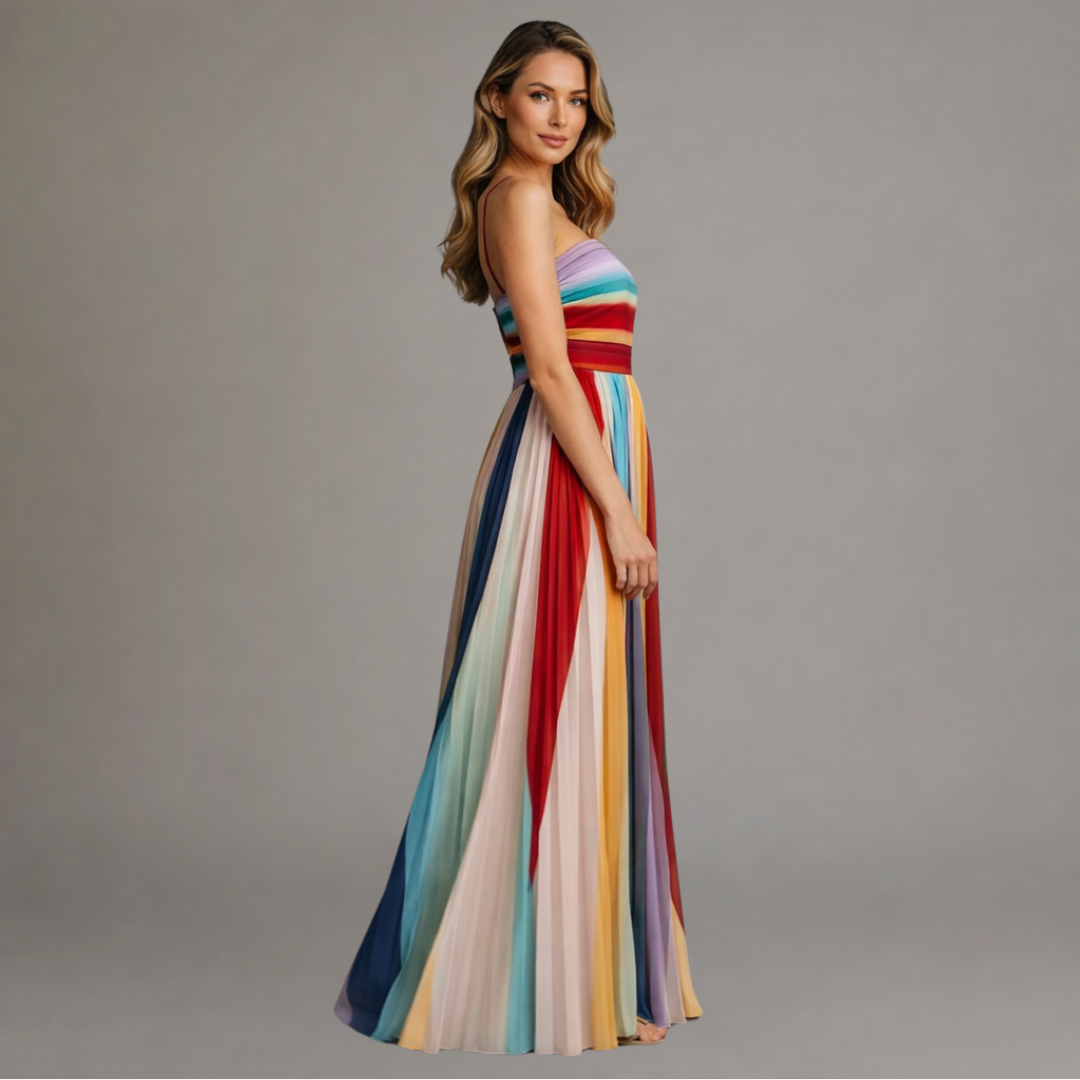Robe Longue Bustier Symphonie des Couleurs