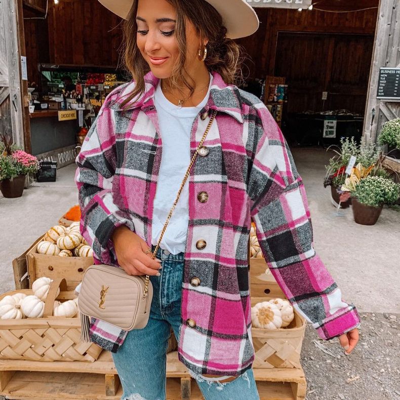 Veste Carreaux Style Urbain