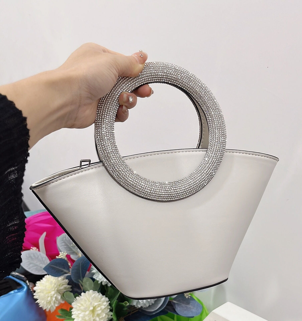 Sac  Poignée Diamant Chic Élégant