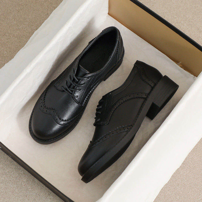 Chaussures  en Cuir avec Lacets, Style Britannique
