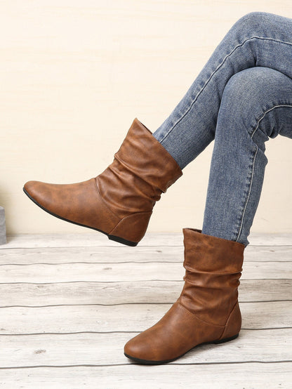 Bottines Plates en Cuir, Polyvalentes et Élégantes