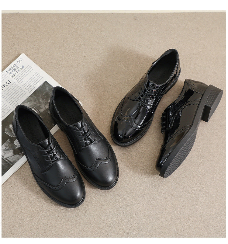 Chaussures  en Cuir avec Lacets, Style Britannique