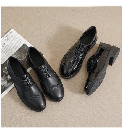 Chaussures  en Cuir avec Lacets, Style Britannique