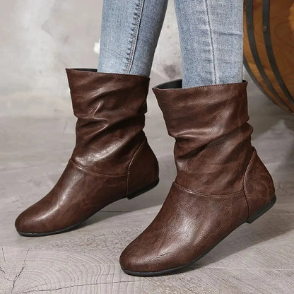 Bottines Plates en Cuir, Polyvalentes et Élégantes