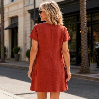 Robe Tendance Femme avec Poches et Zip