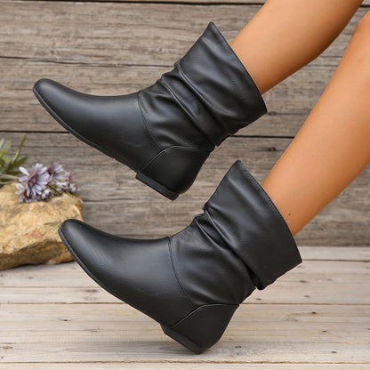 Bottines Plates en Cuir, Polyvalentes et Élégantes