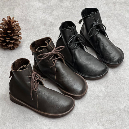 Bottines en cuir - style britannique