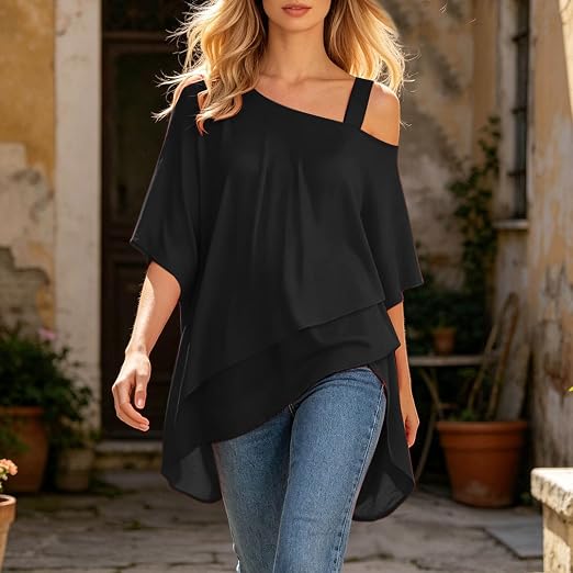 Tunique Élégante à Coupe Asymétrique