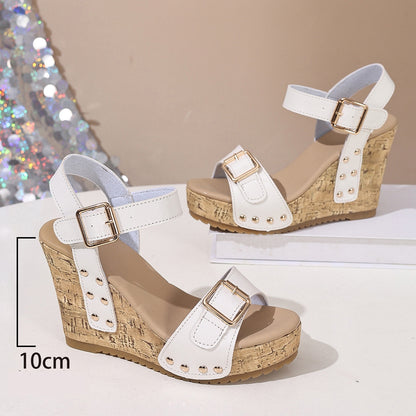 Sandales à Plateforme Femme avec Brides Ajustables