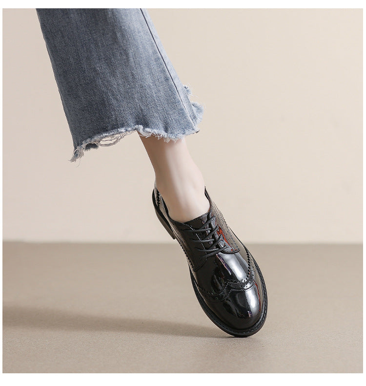 Chaussures  en Cuir avec Lacets, Style Britannique
