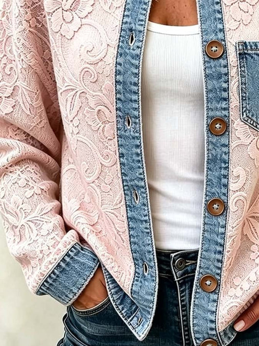 Kelira – cardigan en tricot imprimé feuille d'érable