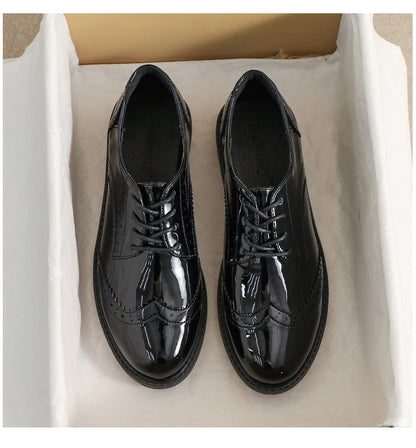 Chaussures  en Cuir avec Lacets, Style Britannique