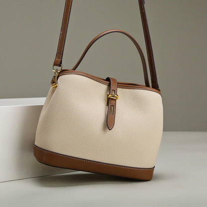 Sac Bandoulière Grand Format à Motif Litchi