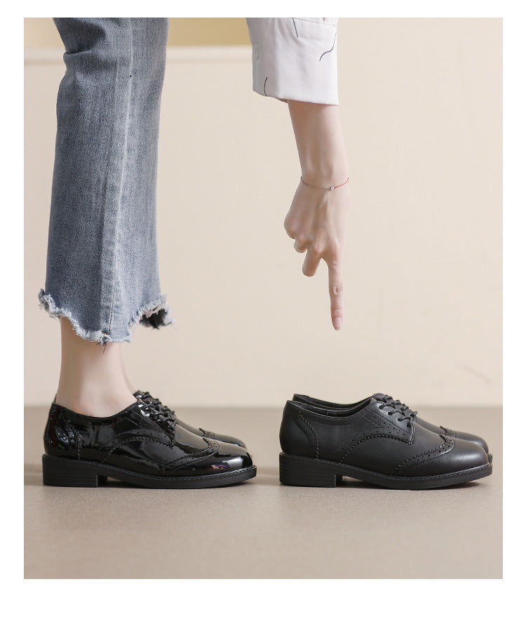 Chaussures  en Cuir avec Lacets, Style Britannique