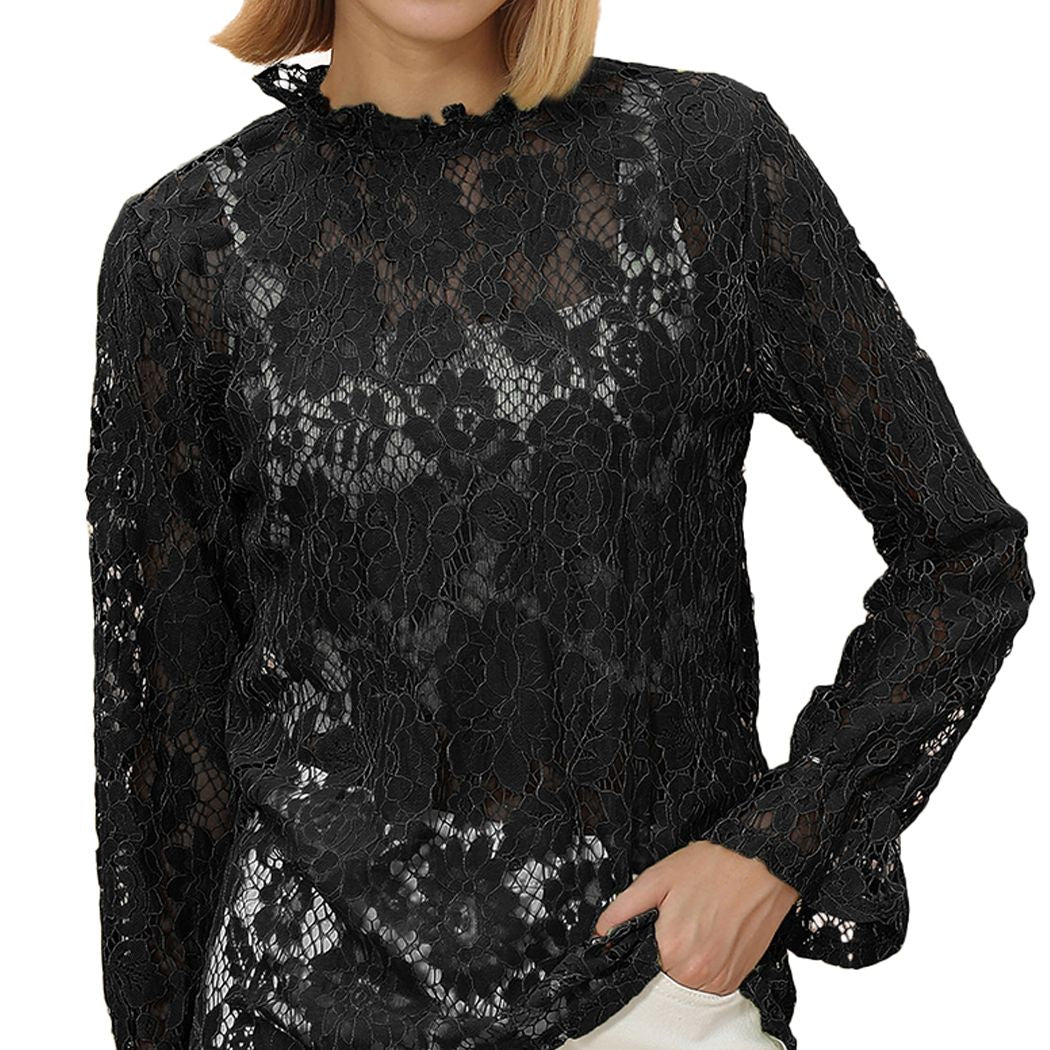 Blouse en Dentelle Fine pour Femme