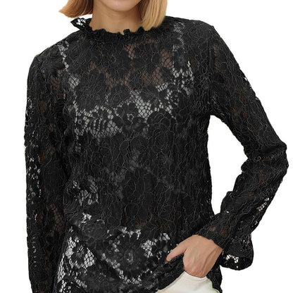 Blouse en Dentelle Fine pour Femme