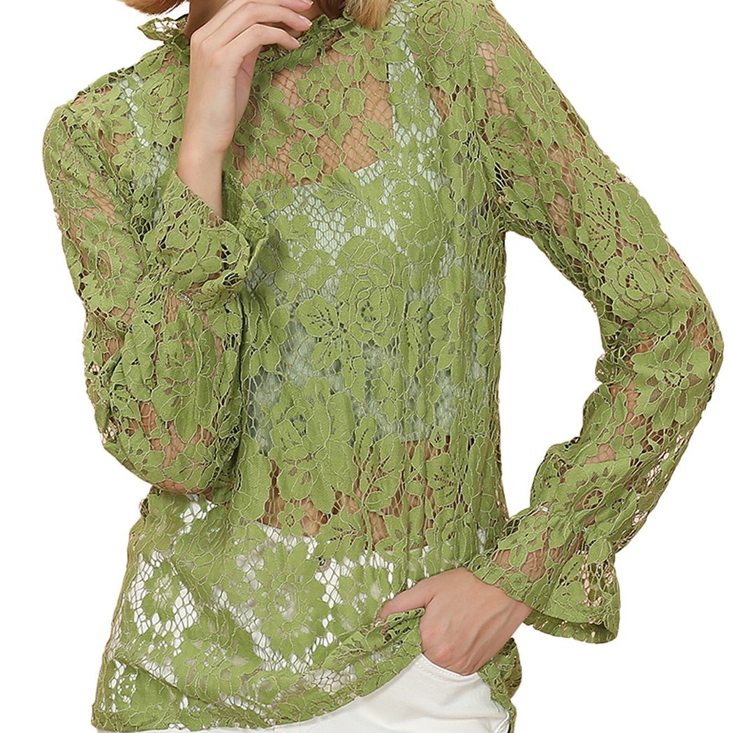 Blouse en Dentelle Fine pour Femme