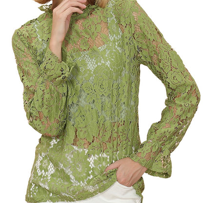 Blouse en Dentelle Fine pour Femme