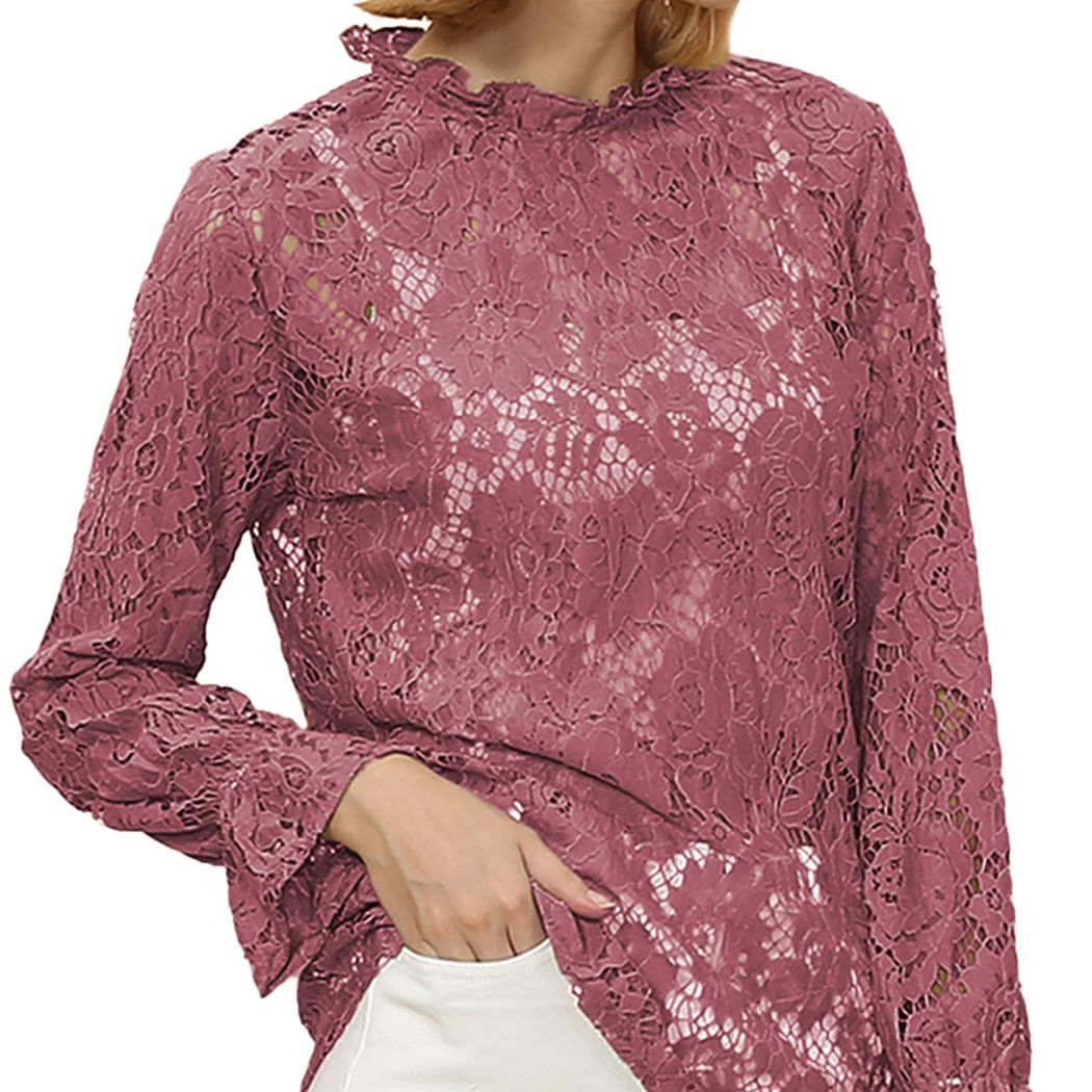 Blouse en Dentelle Fine pour Femme