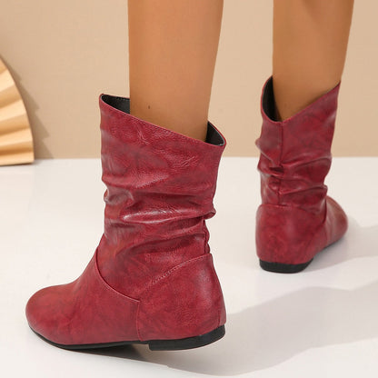 Bottines Plates en Cuir, Polyvalentes et Élégantes