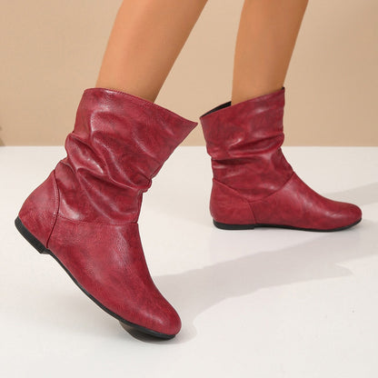 Bottines Plates en Cuir, Polyvalentes et Élégantes