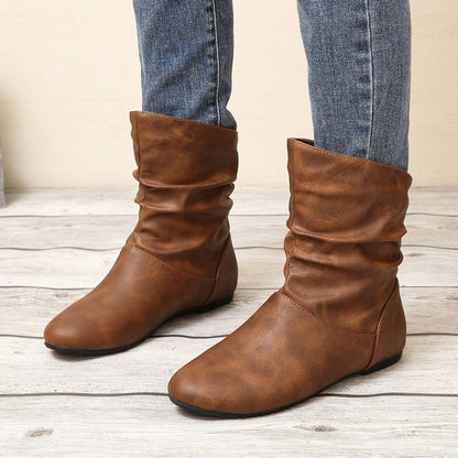 Bottines Plates en Cuir, Polyvalentes et Élégantes