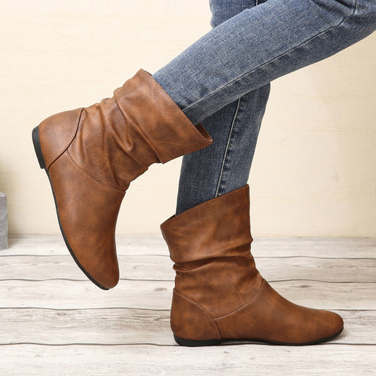 Bottines Plates en Cuir, Polyvalentes et Élégantes