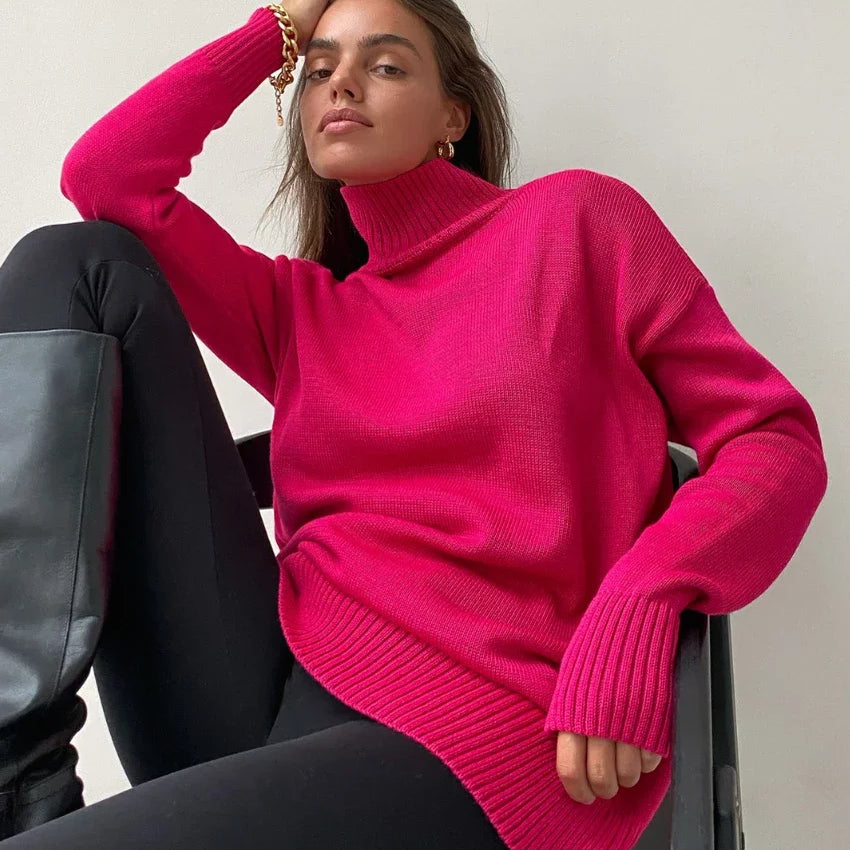Élora – Pull Élégant à Col Roulé