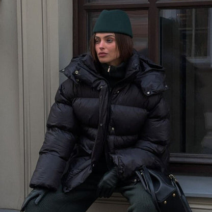 Chivogue Manteau Matelassé à Capuche