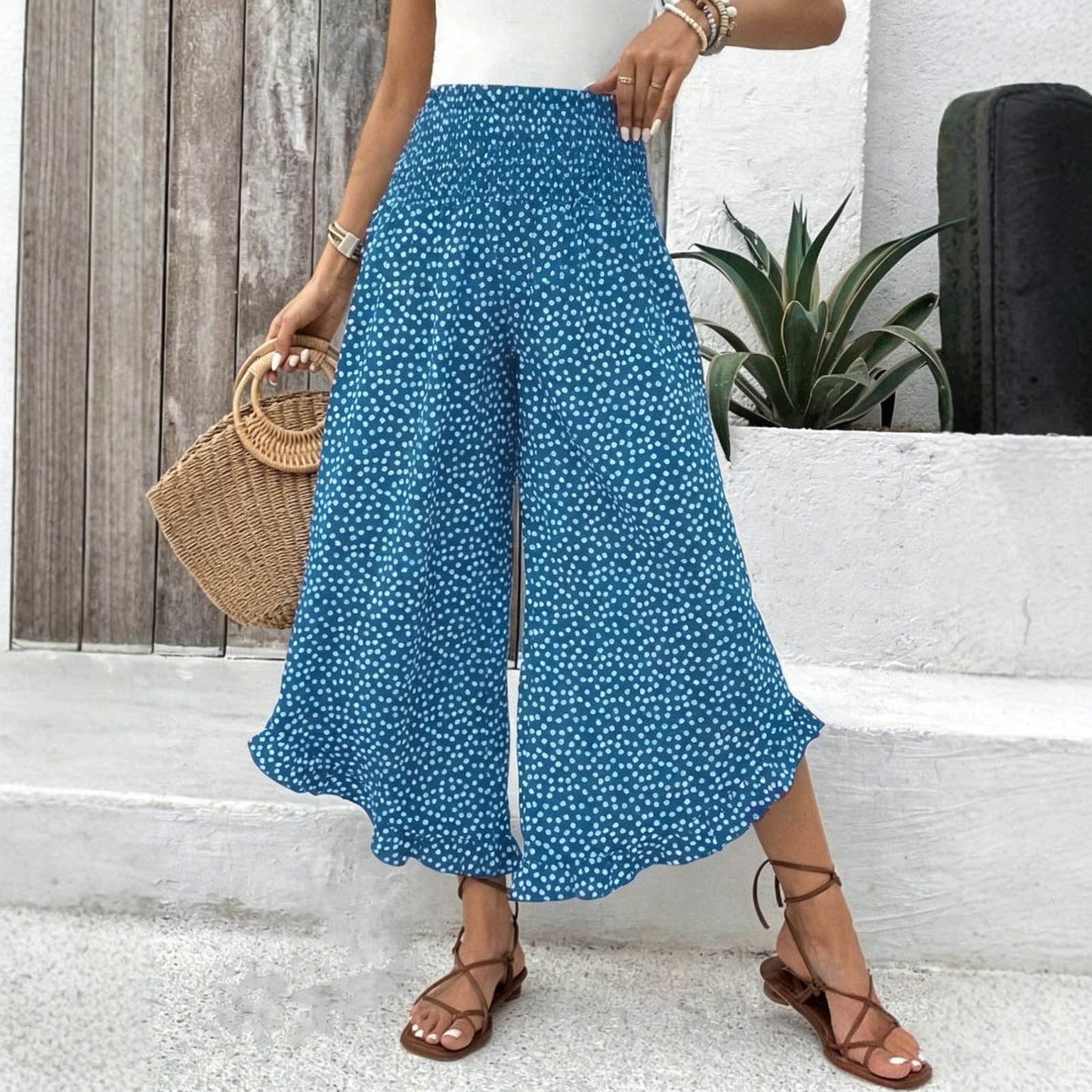 Pantalon Palazzo Élégance à Volants