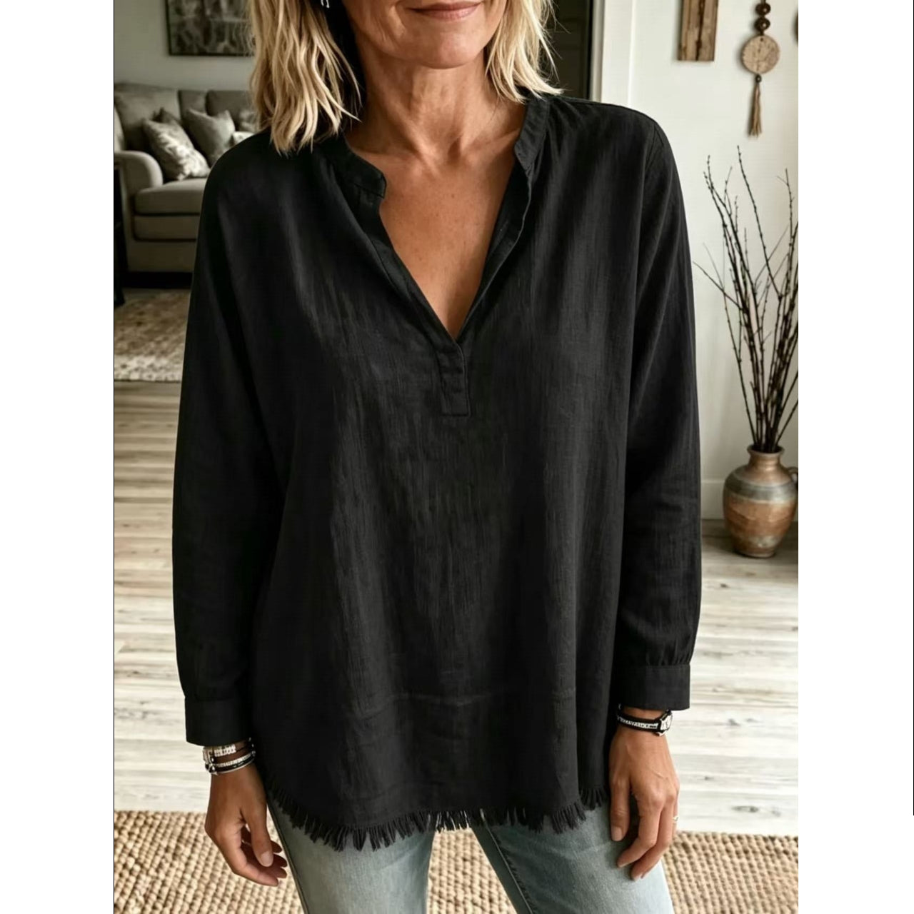 Blouse Élégante Décontractée