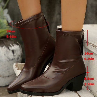 Bottes Martin à bout pointu, chic européen
