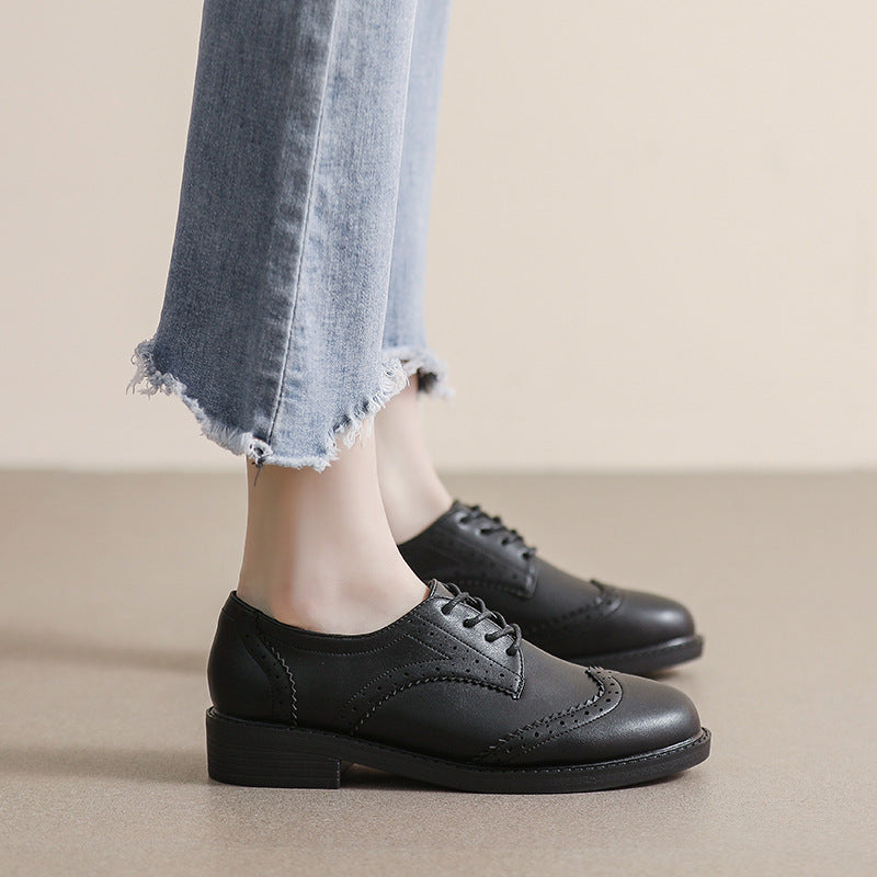 Chaussures  en Cuir avec Lacets, Style Britannique