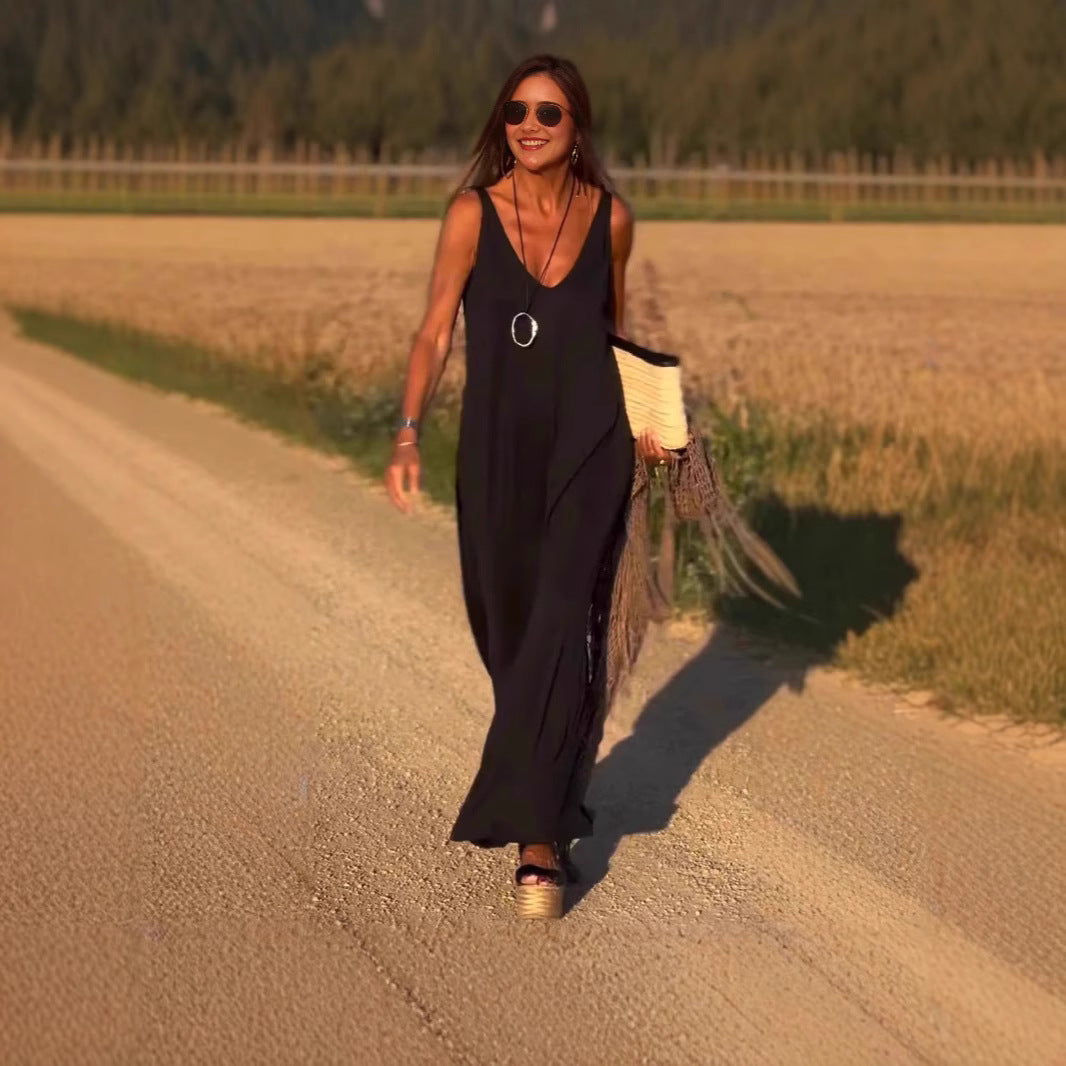 Robe longue effet glamour