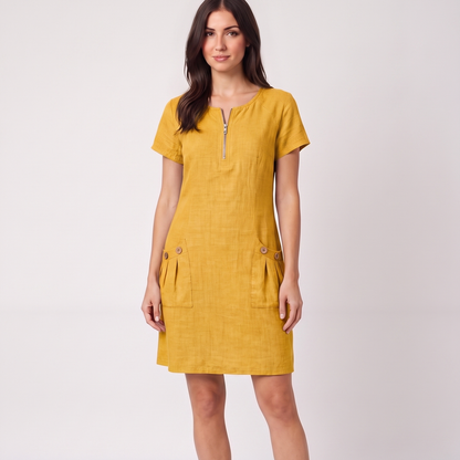 Robe Tendance Femme avec Poches et Zip