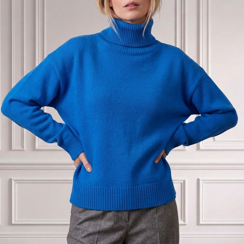 Élora – Pull Élégant à Col Roulé