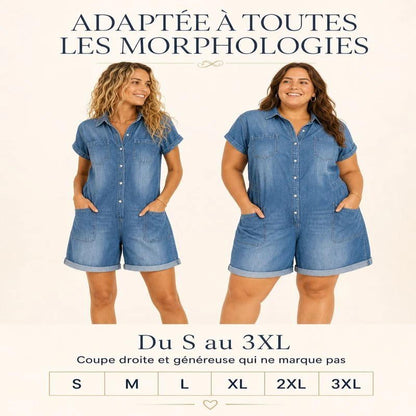 Combishort style utility femme