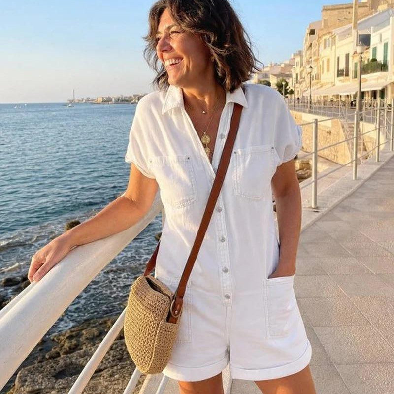 Combishort style utility femme