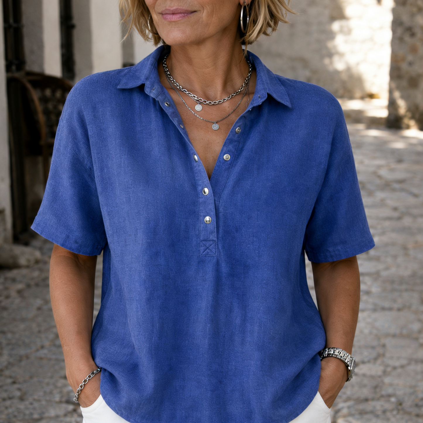 Chemise Fluide à Col Ouvert