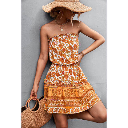 Robe Bustier Fluide Élégante