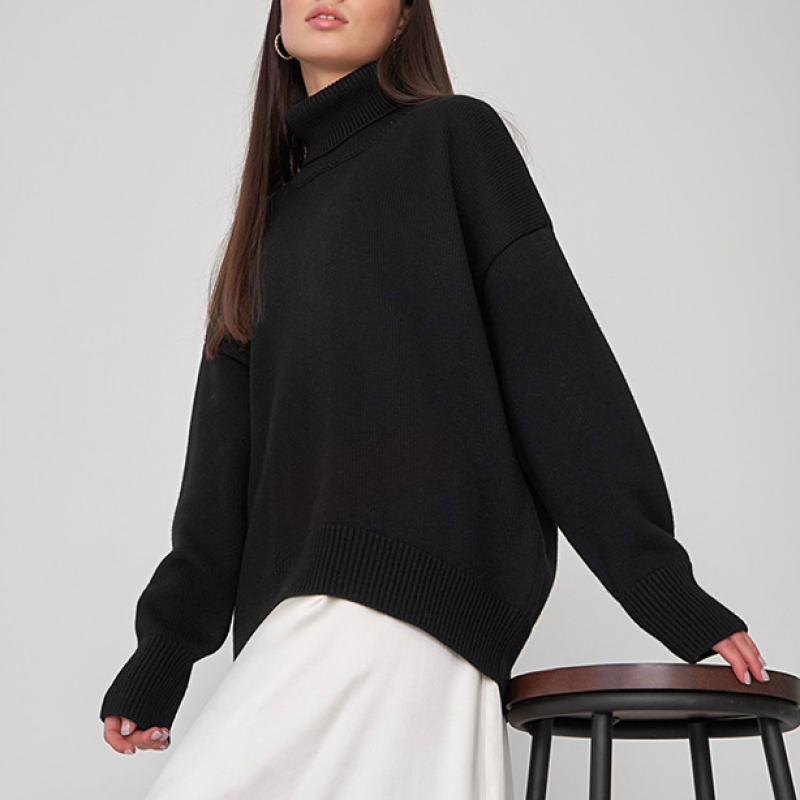 Élora – Pull Élégant à Col Roulé